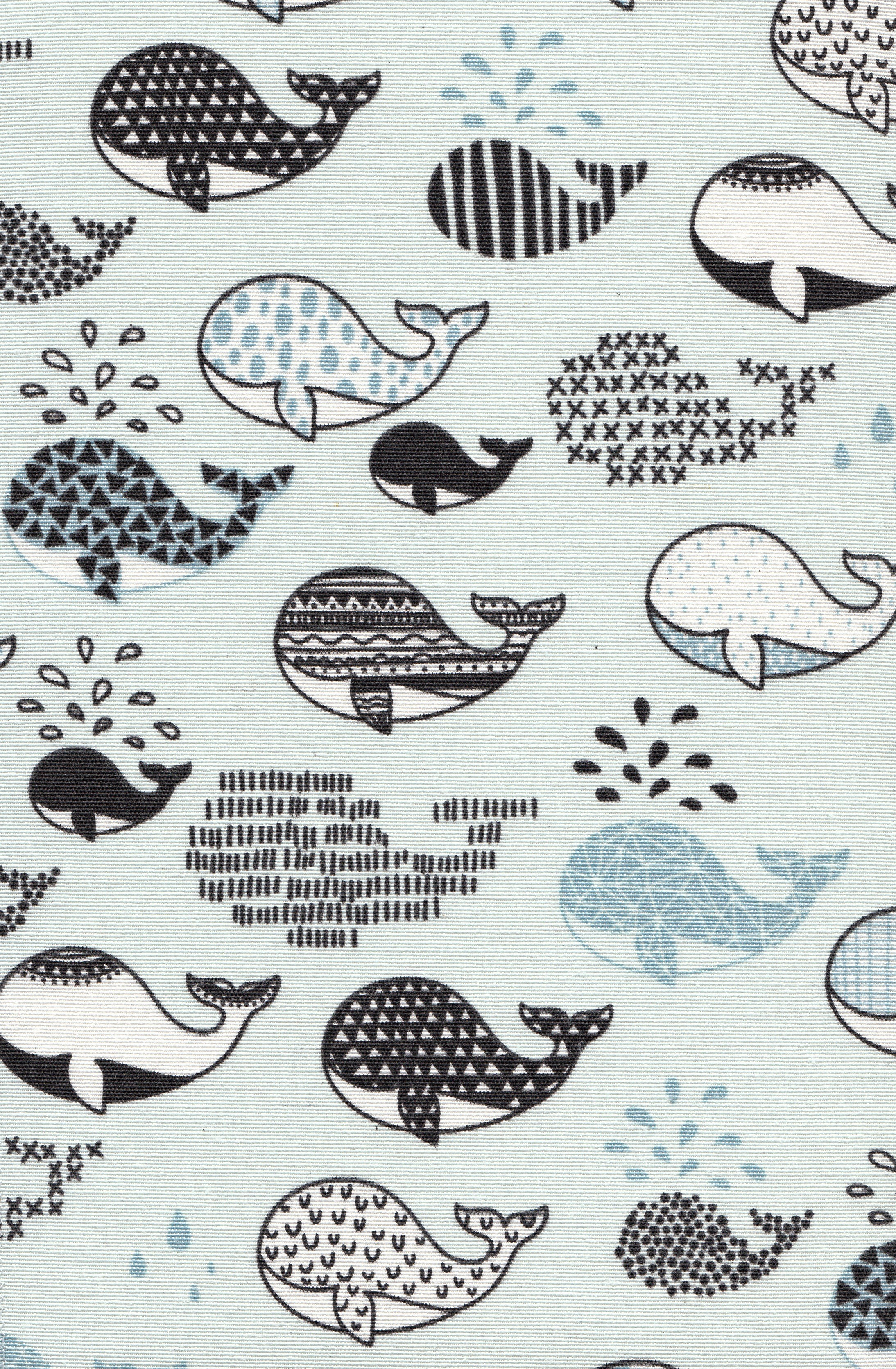 Látka WHALES, azul